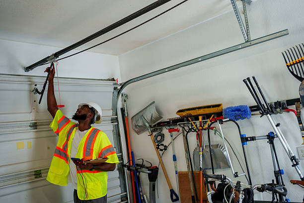 Professional Garage Door Panel Replacement technician working in Union City, IN